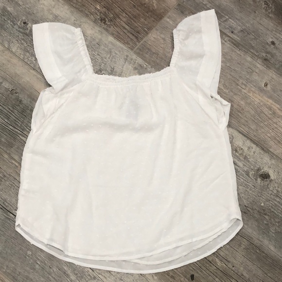 ๐HP!๐Express white dot flutter sleeve top - Picture 13 of 14